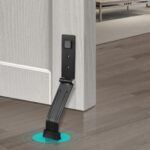 Pedal de tope de puerta magnético para abrir y cerrar la puerta para la parte inferior de la puerta, Magnetic Door Stopper Black