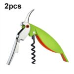 Abridor de botellas de vino con forma de loro, 2 uds., abrebotellas de plástico, Parrot Shape