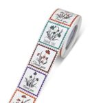 5 rollos gracias cuadrado autoadhesivo regalo embalaje de alimentos sello pegatina tarjeta etiqueta, 38x38mm - Imagen 3
