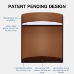 Juego de 2 almohadillas para pies de elevación envolventes de acero al carbono para muebles, estilo:, Round 4x5cm (Brown) - Imagen 3