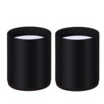 Juego de 2 almohadillas para pies de elevación envolventes de acero al carbono para muebles, estilo:, Round 6x10cm (Black)