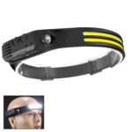 USB recargable sensor de movimiento faro COB pesca al aire libre linterna, W689-2 White Light