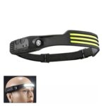 USB recargable sensor de movimiento faro COB pesca al aire libre linterna, W689-3 White Light