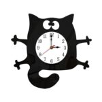CC040 Niños Dibujos animados Reloj colgante silencioso Decoración del hogar Relojes simples, Cat - Imagen 2