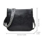 013 Bolso tote cruzado impermeable de un solo hombro de cuero de PU con correa de leopardo - Imagen 3