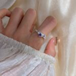 Joyería de cadena de anillo vintage de plata esterlina S925, J2428