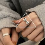 Joyería de cadena de anillo vintage de plata esterlina S925, J2651