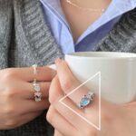 Joyería de cadena de anillo vintage de plata esterlina S925, J2953