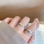Joyería de cadena de anillo vintage de plata esterlina S925, J2943