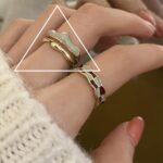 Joyería de cadena de anillo vintage de plata esterlina S925, J3456