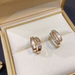 Aretes de concha de doble capa con aretes de diamantes, EH1476 - Imagen 4