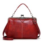 036 Bolsos con hebilla vintage Bolso bandolera ajustable de cuero