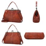 036 Bolsos con hebilla vintage Bolso bandolera ajustable de cuero - Imagen 4