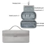 Baona BN-DS006 para Dyson Airwrap Bolsa de almacenamiento de cuero PU multifuncional, BN-DS006 Grey - Imagen 2