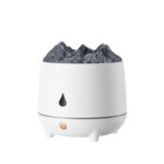 Máquina del Aromatherapy del hogar del humidificador de la llama de la simulación HS01 con la luz de la noche, Simulation Flame (White)