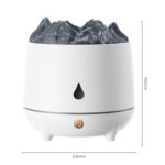Máquina del Aromatherapy del hogar del humidificador de la llama de la simulación HS01 con la luz de la noche, Simulation Flame (White) - Imagen 2