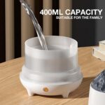 Máquina del Aromatherapy del hogar del humidificador de la llama de la simulación HS01 con la luz de la noche, Simulation Flame (White) - Imagen 3