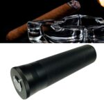 Humidor de metal, humidificador de tubo de cigarro, contenedor de almacenamiento, pantalla de humedad, Humidor Cigar Tube Black