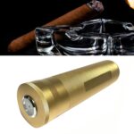 Humidor de metal, humidificador de tubo de cigarro, contenedor de almacenamiento, pantalla de humedad, Humidor Cigar Tube Gold