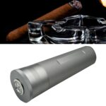 Humidor de metal, humidificador de tubo de cigarro, contenedor de almacenamiento, pantalla de humedad, Humidor Cigar Tube Silver