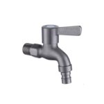 Baño Inodoro Acero inoxidable Bib Tap Montado en la pared Lavadora Grifo de agua, Especificaciones:, Short Type
