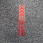 Pegatina reflectante para guardabarros de coche y motocicleta, pegatina impermeable decorativa modificada, 10 Uds., Arrow Star (Red)