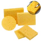 50 esponjas de pulpa de madera de algodón para limpieza de soldador resistente a altas temperaturas, especificaciones:, Thin Square 6x6cm - Imagen 3