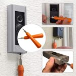 2 en 1 para reemplazo de destornillador de timbre de timbre para cambio de batería de timbre de timbre