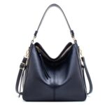 7871 Bolso tote de cuero ajustable de gran capacidad Bolso de hombro con múltiples compartimentos, Blue