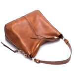 7871 Bolso tote de cuero ajustable de gran capacidad Bolso de hombro con múltiples compartimentos, 2-In-1 Brown - Imagen 2