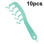 10 peines en forma de Z para el cabello, herramienta portátil para peinar el cabello, Z Tooth (Green)