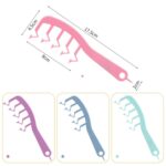 10 peines en forma de Z para el cabello, herramienta portátil para peinar el cabello, Z Tooth (Pink) - Imagen 2