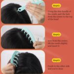 10 peines en forma de Z para el cabello, herramienta portátil para peinar el cabello, Z Tooth (Green) - Imagen 6