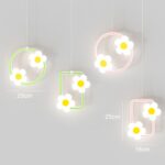 Candelabro de girasol cálido junto a la cama para habitación de niños, Round Green Warm Light - Imagen 2