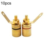 10 terminales de conector banana de 4 mm chapados en oro para altavoces., 10 in 1