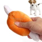 2 uds hueso pollo palillo juguetes de peluche que suenan juguetes para mascotas, Chicken Bone