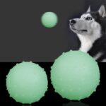 3 piezas TPR resistente a mordeduras luminosas pelota hinchable juguetes para mascotas, tamaño:, Small 6cm - Imagen 4