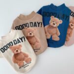 2 uds lindo cálido suéter de lana para mascotas oso de peluche gato ropa, XS - Imagen 2