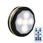 TL004-RGB Carga USB Efecto de luz RGB Luz ambiental con control remoto, TL004-RGB (Black Gold)