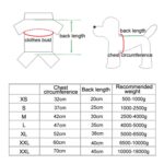 Pet Cat Denim falda pecho correa trasera para pasear perros, S - Imagen 6