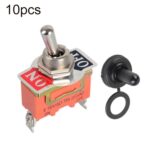 10pcs E-TEN1021 Interruptor basculante impermeable de 2 velocidades, E-TEN1021 Orange