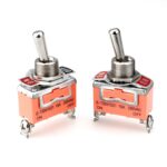 10pcs E-TEN1021 Interruptor basculante impermeable de 2 velocidades, E-TEN1021 Orange - Imagen 2