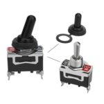 10pcs E-TEN1021 Interruptor basculante impermeable de 2 velocidades, E-TEN1021 Black - Imagen 2