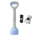 Pet Poop Picker Dog Walking Tools con bolsa de basura Caja de almacenamiento, 48cm Sky Blue