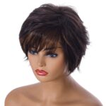 WIG-396 Ladies Fluffy Short Curved Head Set Peluca de fibra química, WIG-396 - Imagen 3