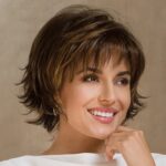 WIG-396 Ladies Fluffy Short Curved Head Set Peluca de fibra química, WIG-396 - Imagen 4