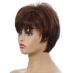 WIG-155 Peluca rizada corta para damas Seda de alta temperatura Fibra química Sombrero, WIG-155 - Imagen 3