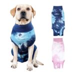 Ropa postoperatoria para perros Tie-dye Fácil de poner y quitar Ropa de esterilización para mascotas, XXXL - Imagen 2