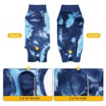 Ropa postoperatoria para perros Tie-dye Fácil de poner y quitar Ropa de esterilización para mascotas, S - Imagen 4