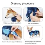 Ropa postoperatoria para perros Tie-dye Fácil de poner y quitar Ropa de esterilización para mascotas, XXXL - Imagen 6